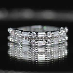 14kt Dipped 3 row Channel setting Swarovski Ring